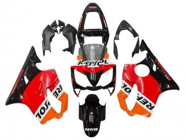 Großhandel Honda CBR600 F4i Motorrad Verkleidung 2001-2003 - Orange Weiss Rot Glanzendes Schwarz Repsol