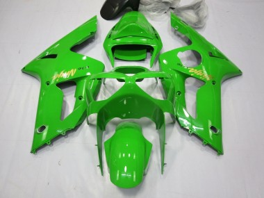 Großhandel Kawasaki ZX6R Motorrad Verkleidung 2003-2004 - Grun Gold Aufkleber