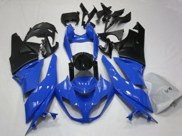 Großhandel Kawasaki ZX6R Motorrad Verkleidung 2007-2008 - Blau Schwarz Matt Schwarz