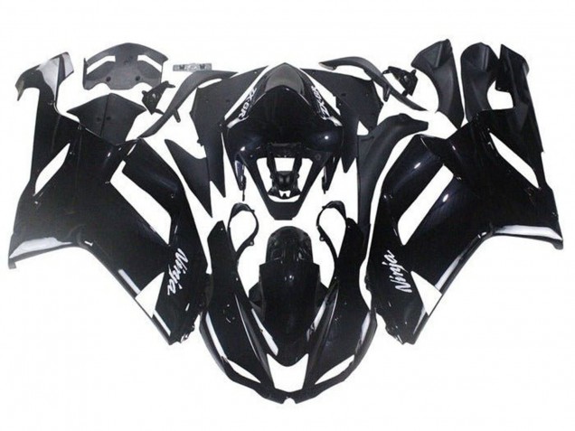 Großhandel Kawasaki ZX6R Abs Motorrad Verkleidungen 2007-2008 - Glanzendes Schwarz