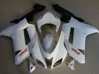 Großhandel Kawasaki ZX6R Motorrad Verkleidung 2007-2008 - Weiss Rot