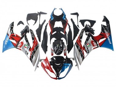 Großhandel Kawasaki ZX6R Motorrad Verkleidung 2009-2012 - Blau Rot Glanzendes Schwarz Silber