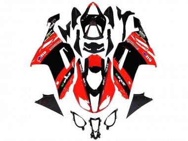 Großhandel Kawasaki ZX6R Motorrad Verkleidung 2013-2018 - Rot Schwarz Elf