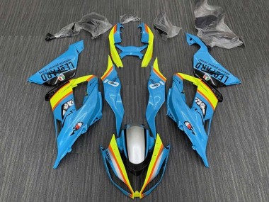 Großhandel Kawasaki ZX6R Motorrad Verkleidung 2013-2018 - Hellblau Gelb Orange Schwarz Silber