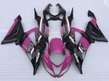 Großhandel Kawasaki ZX6R Motorrad Verkleidung 2013-2018 - Rosa Schwarz Weiss