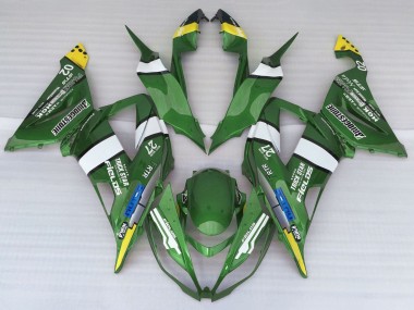 Großhandel Kawasaki ZX6R Motorrad Verkleidung 2013-2018 - Grun Gelb Blau Weiss