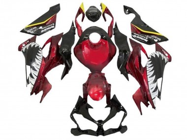 Großhandel Kawasaki ZX6R Motorrad Verkleidung 2019-2022 - Bonbon Rot Gelb Weiss Hai