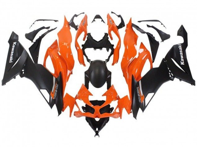 Großhandel Kawasaki ZX6R Motorrad Verkleidung 2019-2022 - Orange Matt Schwarz