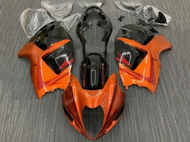 Großhandel Suzuki GSXR 1300 Hayabusa Motorrad Verkleidung 1996-2007 - Orange Schwarz Rot