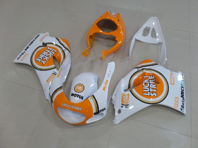 Großhandel Suzuki RGV250 VJ22 Motorrad Verkleidung 1991-1996 - Weiss Orange Lucky Strike Motul