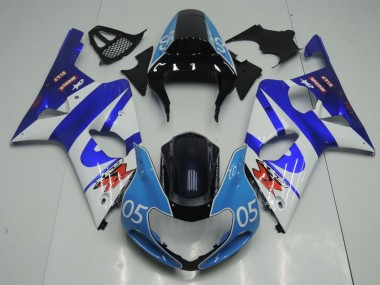 Großhandel Suzuki GSXR1000 Motorrad Verkleidung 2000-2002 - Blau Weiss Glanzendes Schwarz und Hellblau 05