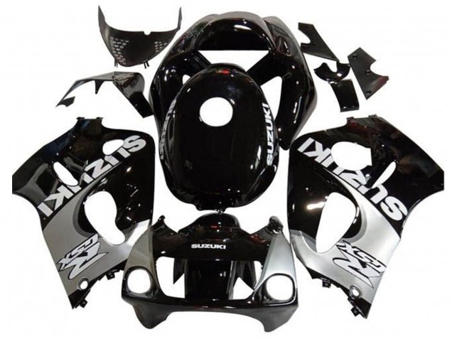 Großhandel Suzuki GSXR 600 / GSXR 750 Motorrad Verkleidung 1996-2000 - Schwarz Silber