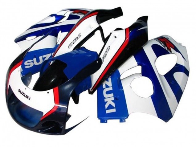 Großhandel Suzuki GSXR 600 / GSXR 750 Motorrad Verkleidung 1996-2000 - Blau Weiss Dunkel Blau Rot