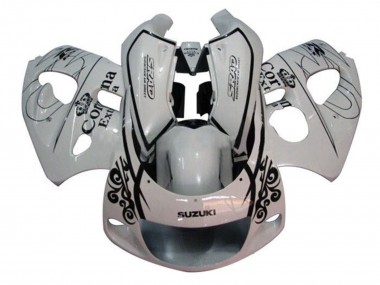 Großhandel Suzuki GSXR 600 / GSXR 750 Motorrad Verkleidung 1996-2000 - Weiss Schwarz Corona Extra