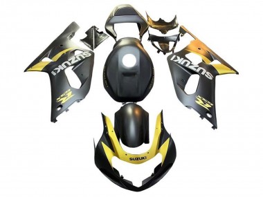 Großhandel Suzuki GSXR 600 / GSXR 750 Motorrad Verkleidung 2001-2003 - Matt Schwarz Gelb