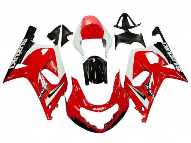 Großhandel Suzuki GSXR 600 / GSXR 750 Motorrad Verkleidung 2001-2003 - Rot Weiss Glanzendes Schwarz