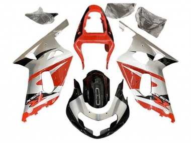 Großhandel Suzuki GSXR 600 / GSXR 750 Motorrad Verkleidung 2001-2003 - Silber Rot Glanzendes Schwarz