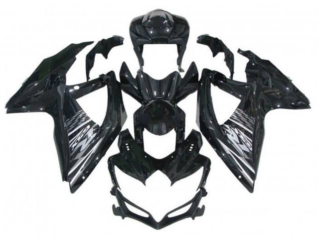 Großhandel Suzuki GSXR 600 / GSXR 750 Motorrad Verkleidung 2008-2010 - Glanzendes Schwarz Grau