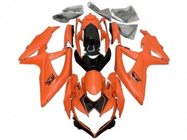 Großhandel Suzuki GSXR 600 / GSXR 750 Motorrad Verkleidung 2008-2010 - Orange Glanzendes Schwarz