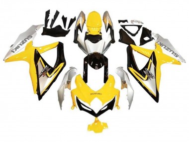 Großhandel Suzuki GSXR 600 / GSXR 750 Motorrad Verkleidung 2008-2010 - Silber Gelb Glanzendes Schwarz