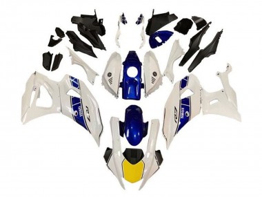 Großhandel Yamaha YZF R7 Motorrad Verkleidung 2021-2024 - Weiss Gelb Blau Streifen