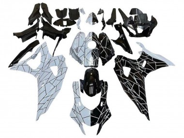Großhandel Yamaha YZF R7 Motorrad Verkleidung 2021-2024 - Weiss Schwarz Geteiltes Streifen