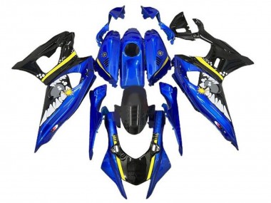 Großhandel Yamaha YZF R7 Motorrad Verkleidung 2021-2024 - Blau Schwarz Gelb Hai