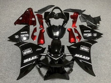 Großhandel Yamaha YZF 1000 R1 Motorrad Verkleidung 2009-2011 - Glanzendes Schwarz GYTR Rot