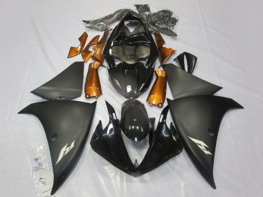 Großhandel Yamaha YZF 1000 R1 Motorrad Verkleidung 2009-2011 - Glanzendes Schwarz Matt Schwarz Orange
