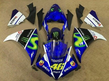 Großhandel Yamaha YZF 1000 R1 Motorrad Verkleidung 2009-2011 - Blau Weiss Schwarz Grun MoviStar Monster