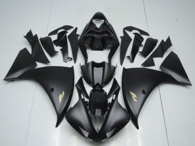 Großhandel Yamaha YZF 1000 R1 Motorrad Verkleidung 2009-2011 - Matt Schwarz Gold Aufkleber