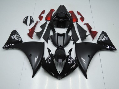 Großhandel Yamaha YZF 1000 R1 Motorrad Verkleidung 2009-2011 - Glanzendes Schwarz Matt Schwarz Weiss Aufkleber Rot