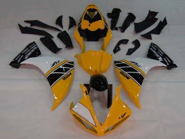 Großhandel Yamaha YZF 1000 R1 Motorrad Verkleidung 2009-2011 - Gelb Weiss Schwarz Streifen