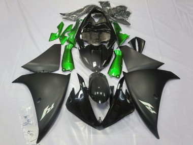 Großhandel Yamaha YZF 1000 R1 Motorrad Verkleidung 2012-2014 - Glanzendes Schwarz Matt Schwarz Grun