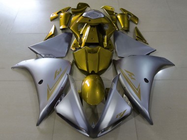Großhandel Yamaha YZF 1000 R1 Motorrad Verkleidung 2012-2014 - Matt Silber Gold