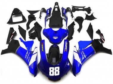 Großhandel Yamaha YZF 1000 R1 Motorrad Verkleidung 2015-2019 - Blau Weiss Glanzendes Schwarz Akropovic