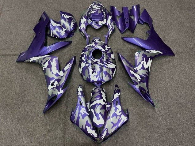 Großhandel Yamaha YZF 1000 R1 Motorrad Verkleidung 2004-2006 - Lila Weiss Grau Camouflage