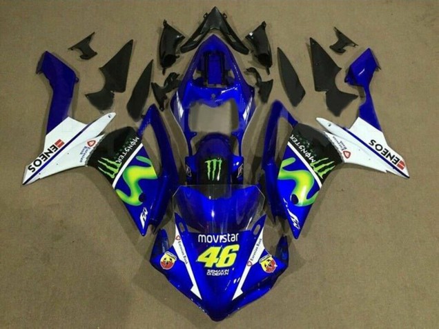 Großhandel Yamaha YZF 1000 R1 Motorrad Verkleidung 2007-2008 - Blau Weiss Schwarz Grun MoviStar Monster ENEOS