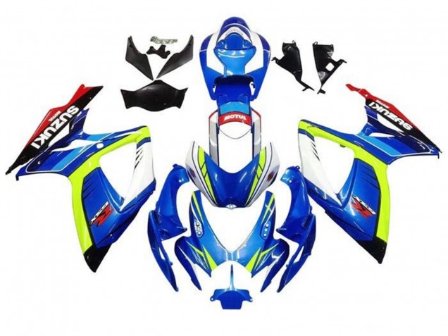 Großhandel Suzuki GSXR 600 / GSXR 750 Motorrad Verkleidung 2006-2007 - Blau Gelb Weiss Rot