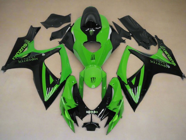 Großhandel Suzuki GSXR 600 / GSXR 750 Motorrad Verkleidung 2006-2007 - Grun Schwarz Monster