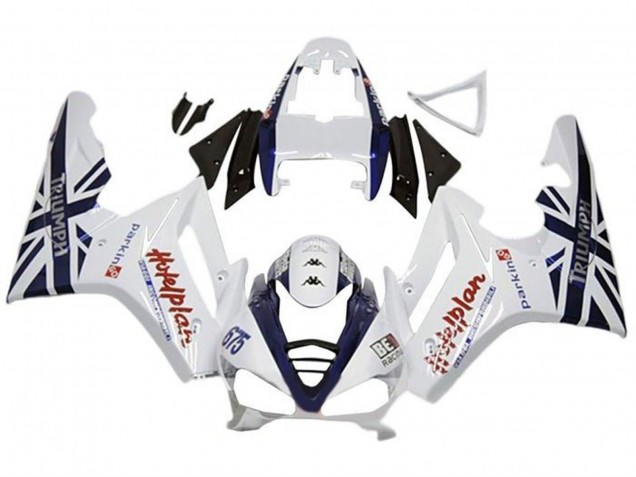 Großhandel Triumph Daytona 675 Triple Motorrad Verkleidung 2009-2012 - Weiss Dunkel Blau