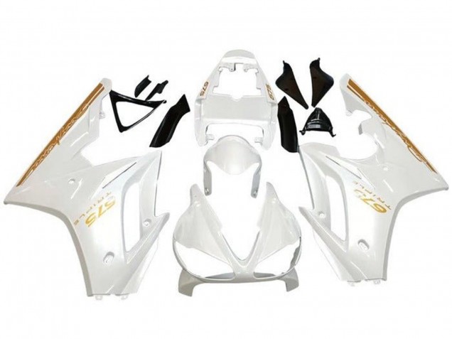 Großhandel Triumph Daytona 675 Triple Motorrad Verkleidung 2009-2012 - Weiss Gold