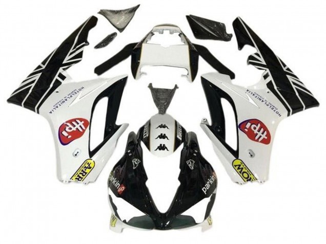 Großhandel Triumph Daytona 675 Triple Motorrad Verkleidung 2009-2012 - Weiss Glanzendes Schwarz HPi