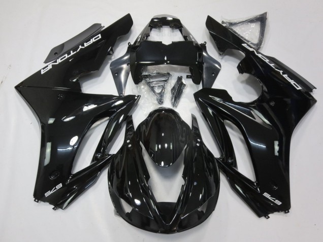 Großhandel Triumph Daytona 675 Triple Motorrad Verkleidung 2009-2012 - Glanzendes Schwarz Weiss Aufkleber