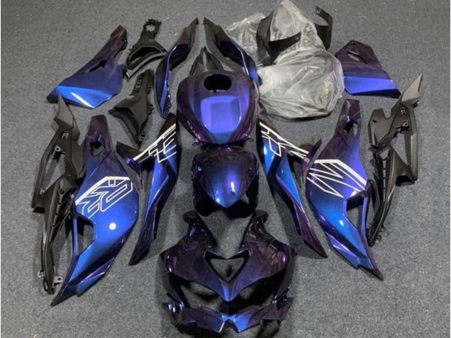 Großhandel Kawasaki ZX4R ZX-4RR Motorrad Verkleidung 2019-2025 - Lila Blau Gradient