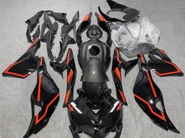 Großhandel Kawasaki ZX4R ZX-4RR Motorrad Verkleidung 2019-2025 - Kunst Carbonfaser Schwarz Rot