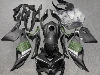 Großhandel Kawasaki ZX4R ZX-4RR Motorrad Verkleidung 2019-2025 - Kunst Carbonfaser Grun Grau
