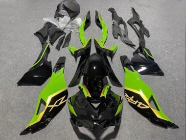 Großhandel Kawasaki ZX4R ZX-4RR Motorrad Verkleidung 2019-2025 - Glanzendes Schwarz Grun Gold