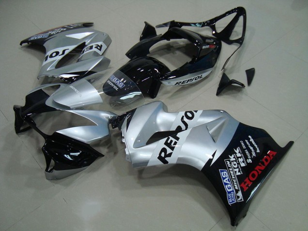 Großhandel Honda VFR 800 Motorrad Verkleidung 2002-2013 - Silber Glanzendes Schwarz Repsol