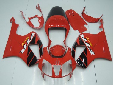 Großhandel Honda VTR1000 Motorrad Verkleidung Kit 2000-2006 - Rot Glanzendes Schwarz Streifen